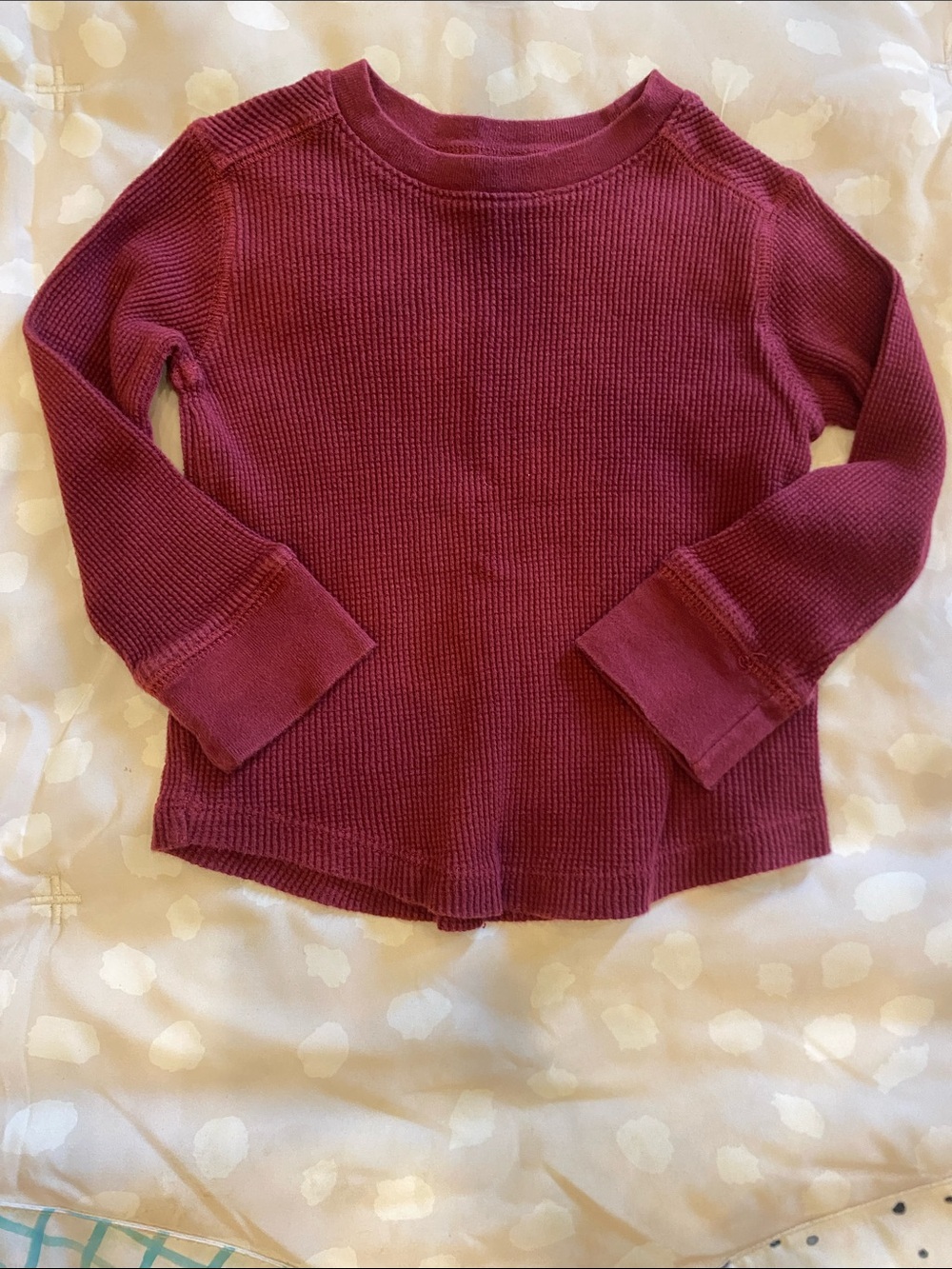 Baby GAP Long Sleeve Thermal Tee in Burgundy